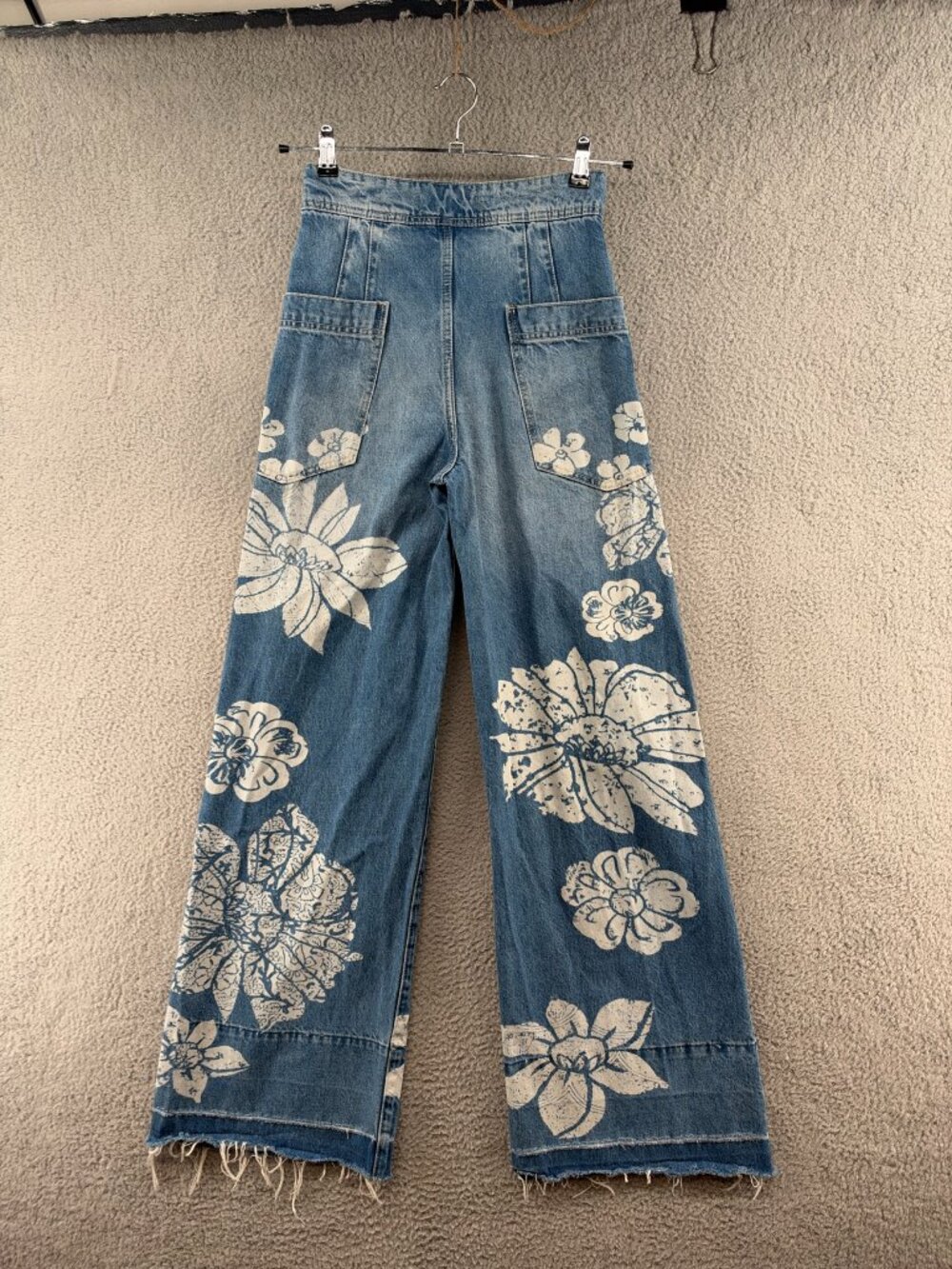 We The Free Talia Floral Discharge Trouser Flare Jeans 26